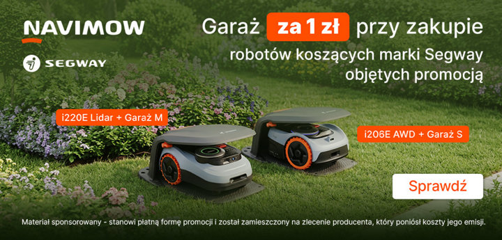Garaż za 1 zł przy zakupie robotów koszących marki Segway objętych promocją