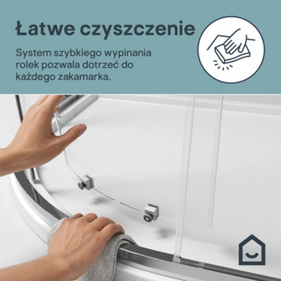 łatwe czyszczenie - szybkie wypinanie rolek