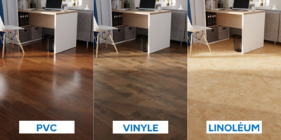 Le carrelage en pierre et le parquet