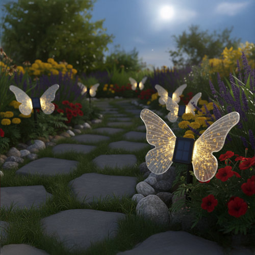 Lampa solarna wbijana Milagro Butterfly 3000 K IP44 2 szt.