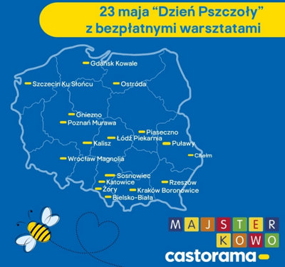 23 maja "Dzień Pszczoły" z bezpłatnymi warsztatami Majsterkowo Castorama