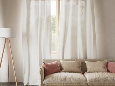 Firana GoodHome Kymbe 140 x 260 cm złamana biel