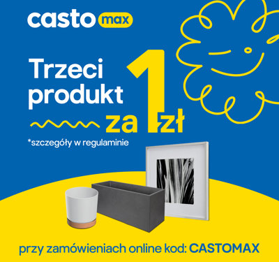 Tylko w castomax trzeci produkt za 1 zł. Szczegóły akcji w regulaminie