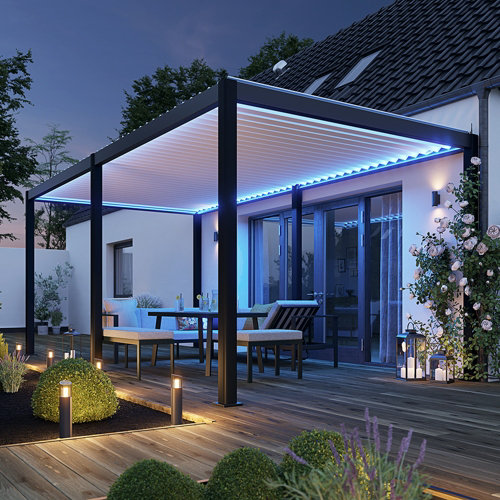 Pawilon Klikstrom Breva automat LED 3 x 6 m antracyt