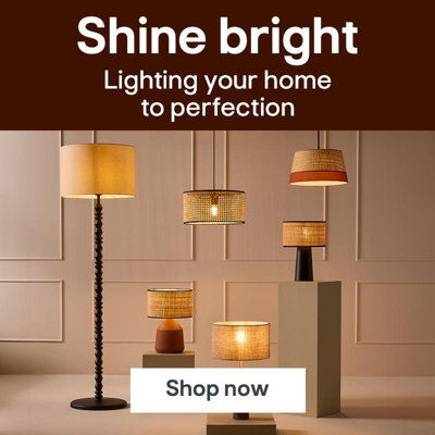 Shine bright. Lighting your home to perfection. Shop now
