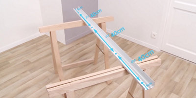 Étape 2 : Comment poser les rails des portes de placard