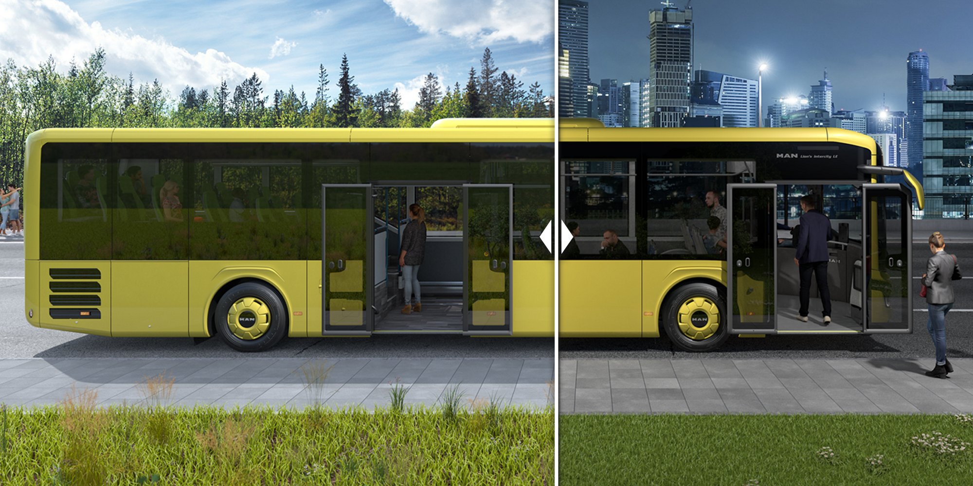 1 autobus, 6 variant – přehled výhod. Délky, systémy dveří, velikosti pneumatik a sedadlo řidiče.