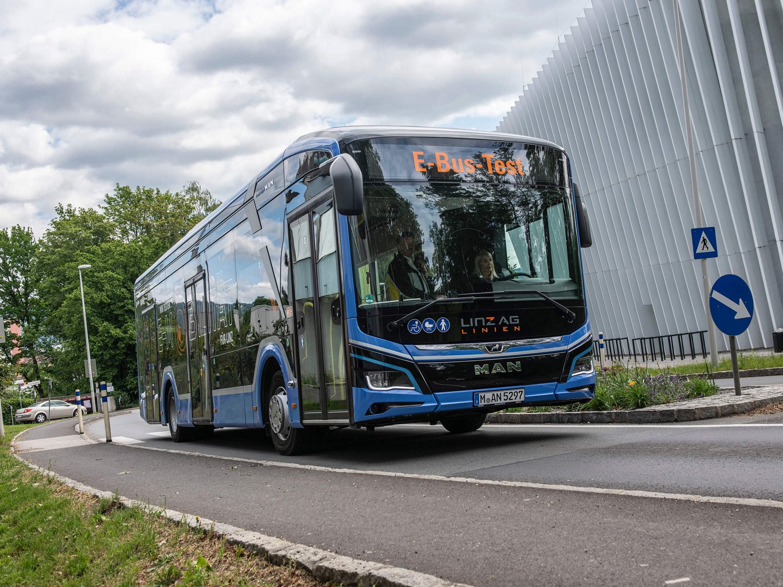 man lion’s city e, električni autobus, električni autobus man, električni autobusi, Austrija, Linz, probna vožnja, brda, uzbrdice, nizbrdice, rekuperacija