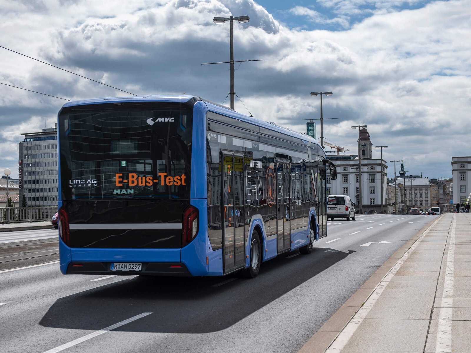 man lion’s city e, električni autobus, električni autobus man, električni autobusi, Austrija, probna vožnja, Linz