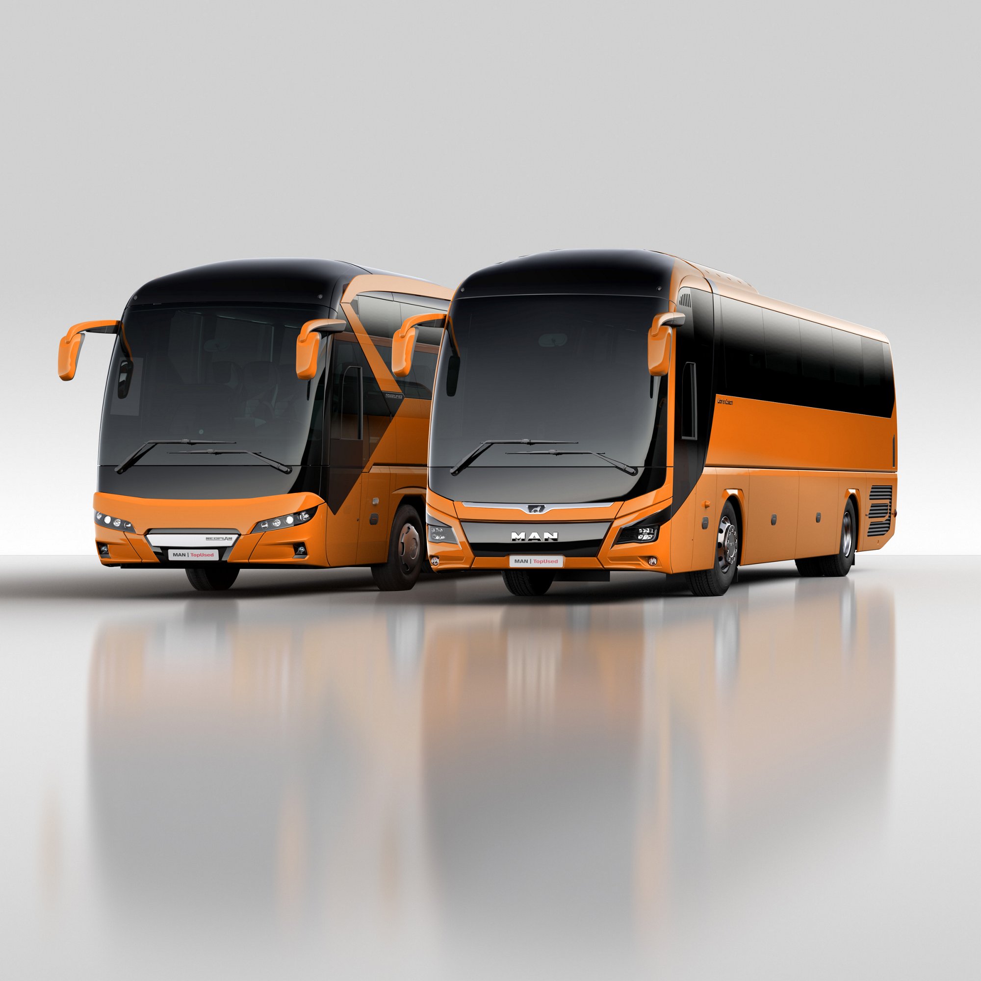 Two used MAN buses