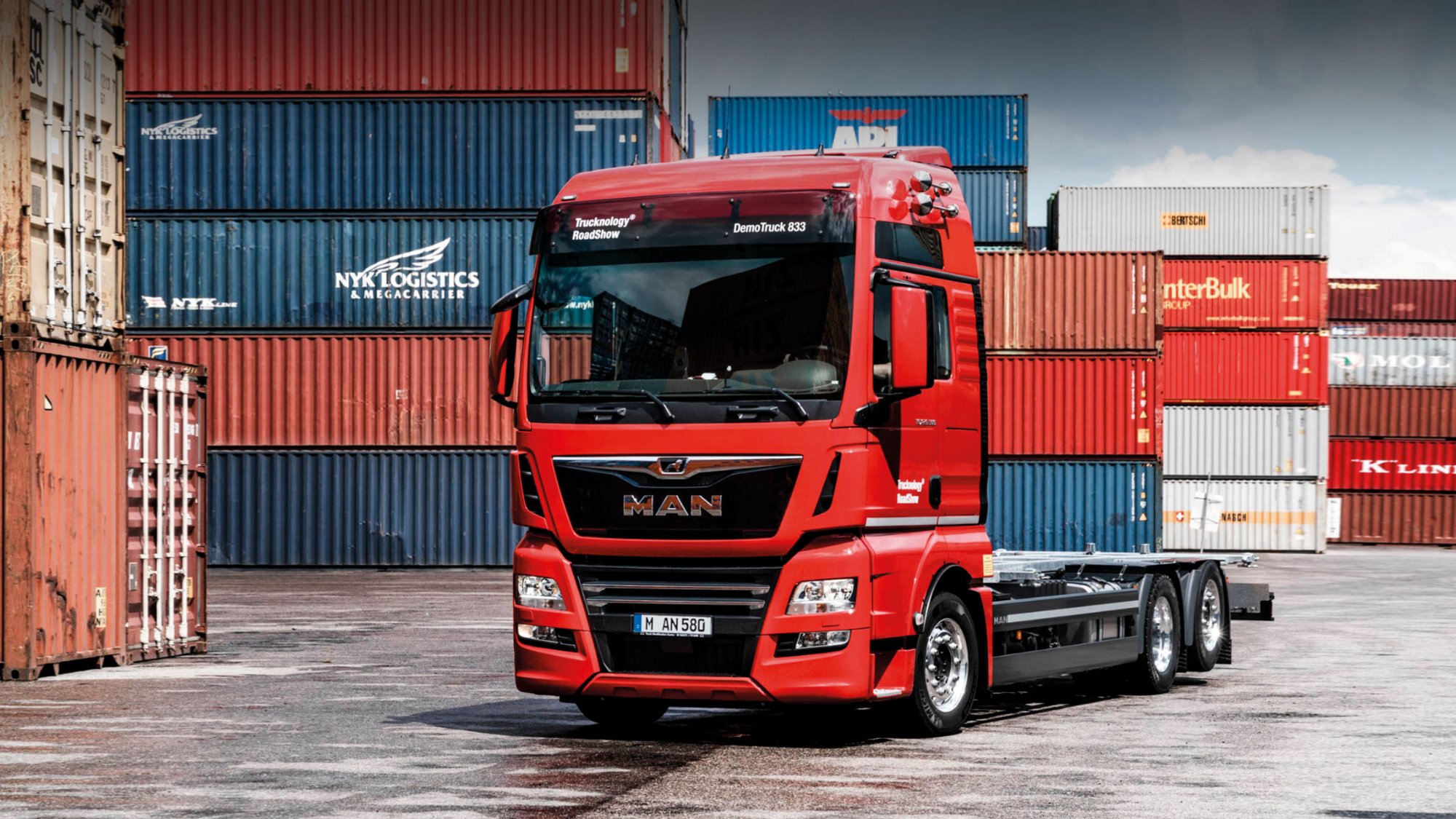 Vekselsystemer for beholdere- eller avrullingscontainere