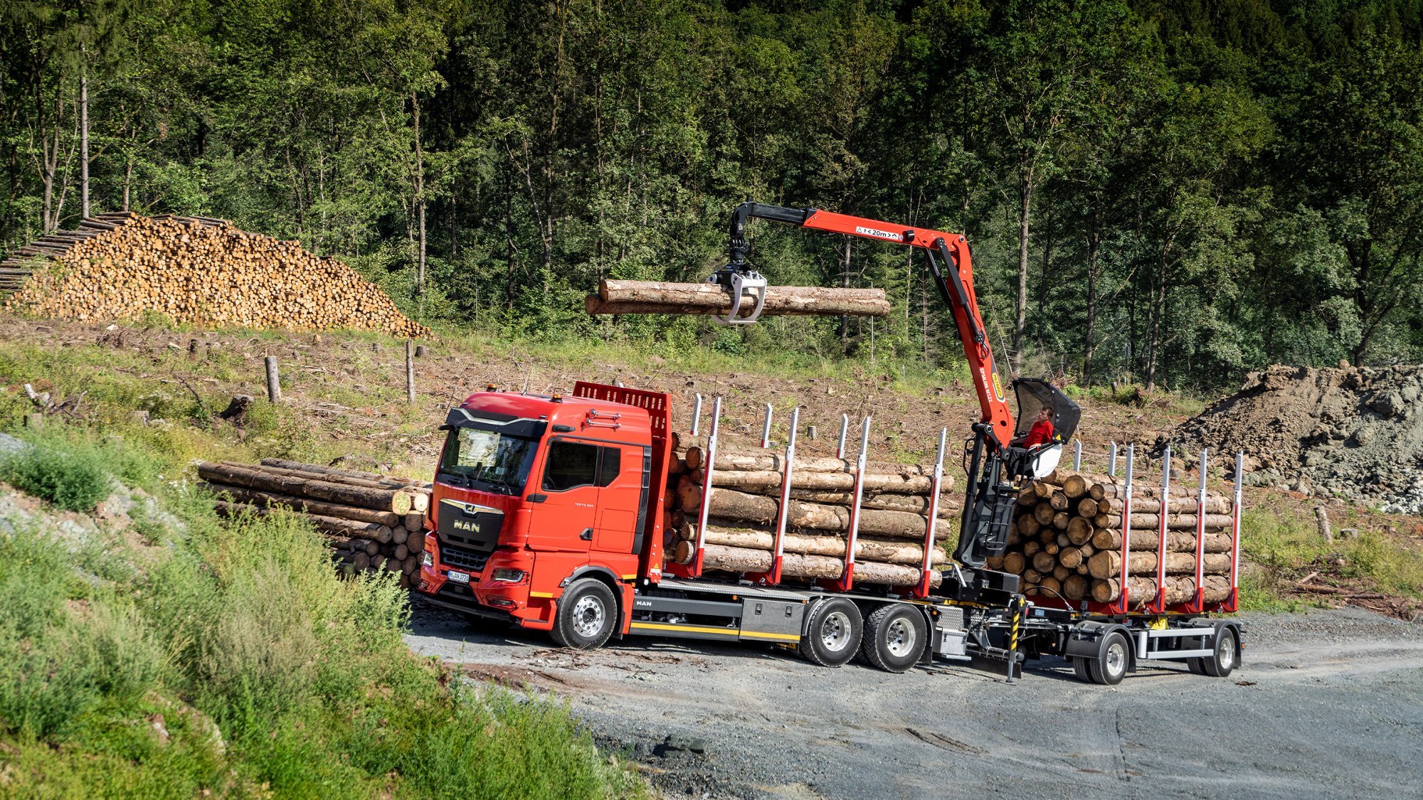 Forst-Lkw: MAN Kurzholztransporter