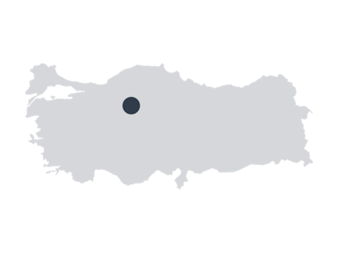 Eine Karte der Türkei, auf der Ankara eingezeichnet ist