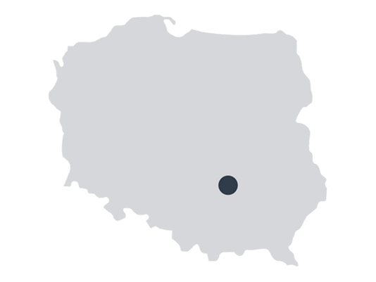 Eine Karte Polens, auf der Starachowice eingezeichnet ist
