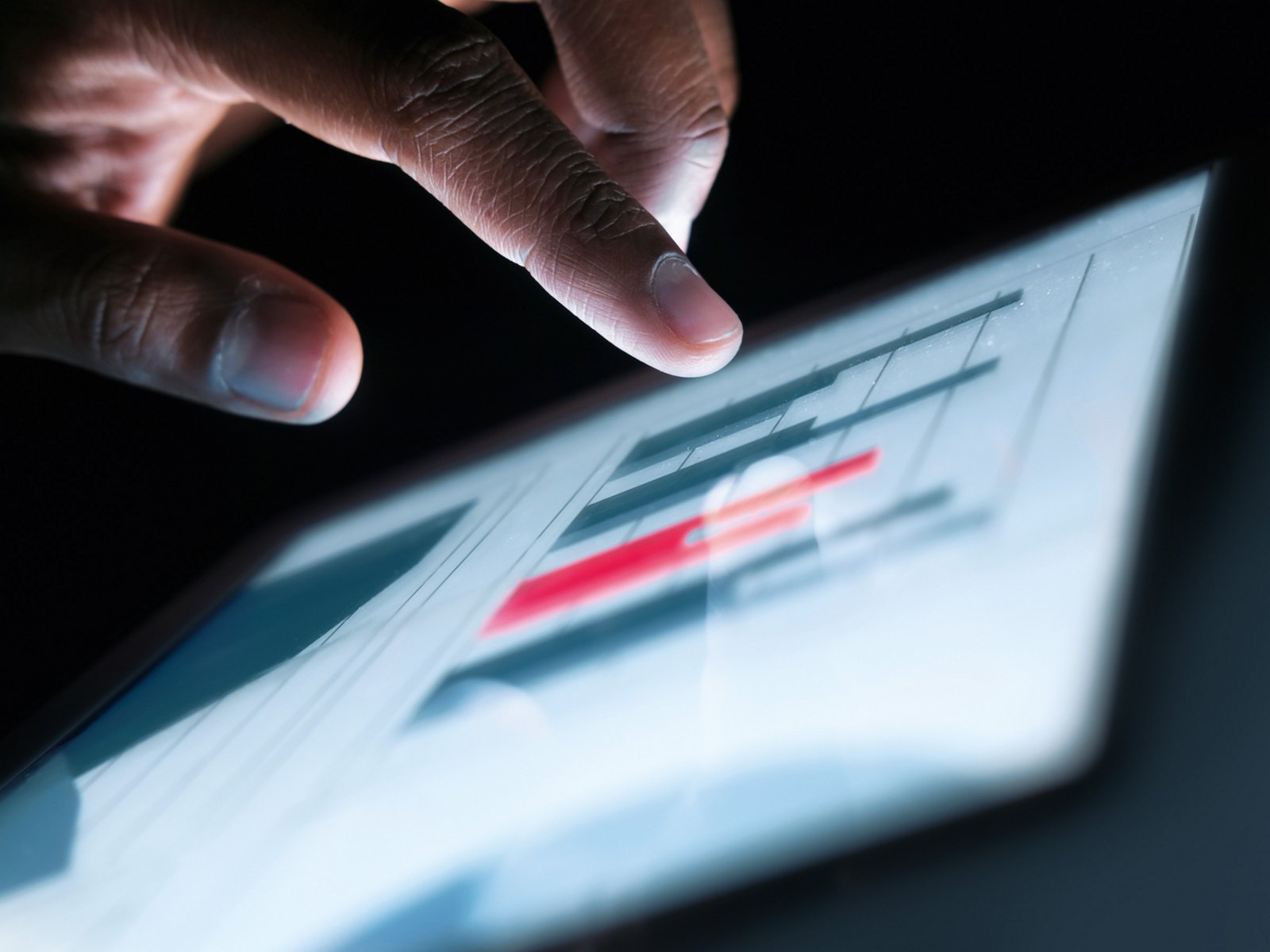 A aplicação MAN ServiceCare num tablet.