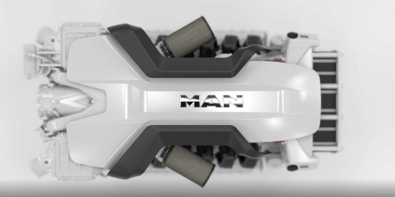 MAN V12X yacht engine