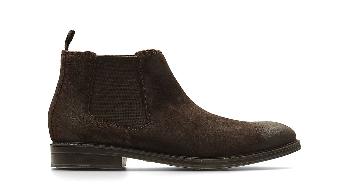 dark brown Chelsea boots | Clarks