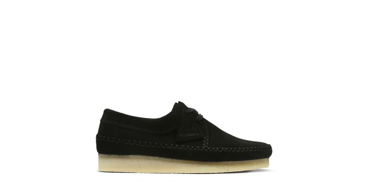 clarks originals weaver shoes black suede