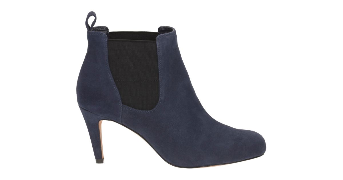 navy suede boots | Clarks