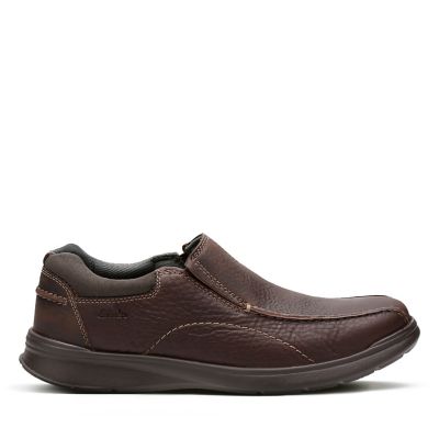 leather casual slip on shoes