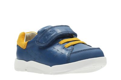 Tri Spin First Blue Leather | Clarks