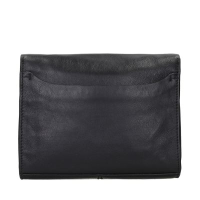 Treen Island Cross Body Bag Black Leather | Clarks