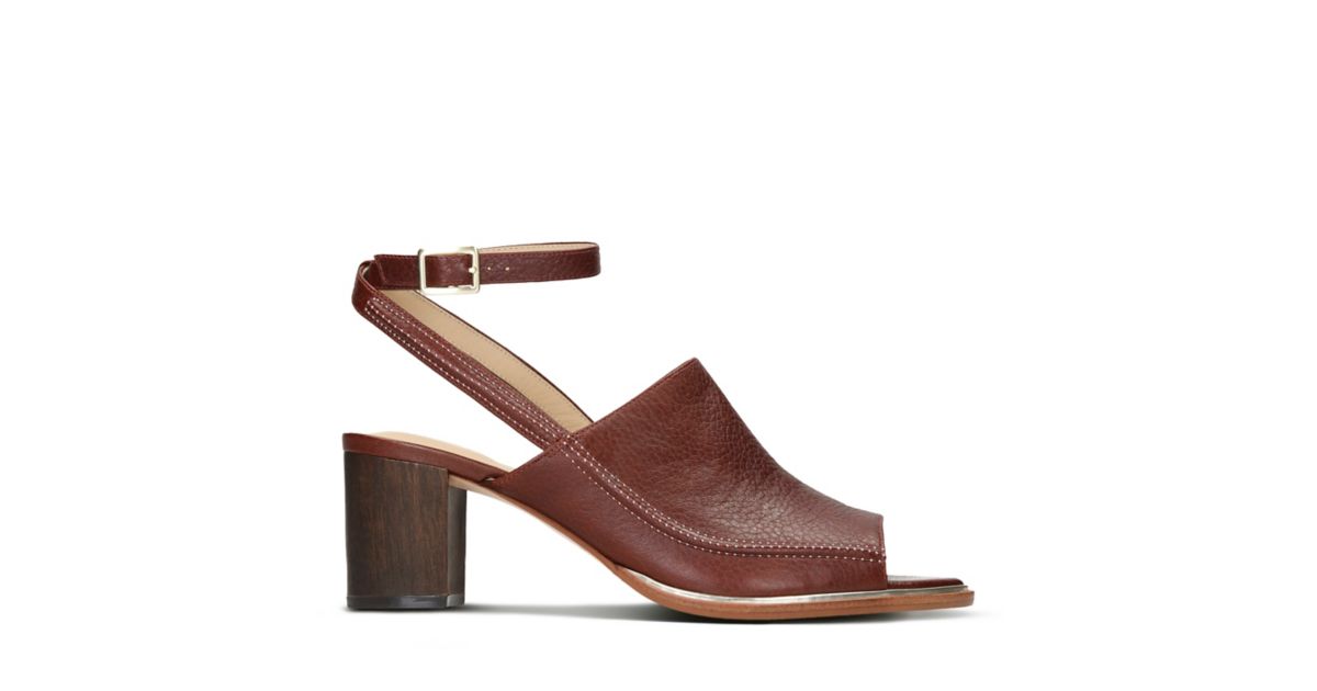 Ellis Ada Tan Leather Women's Heels Clarks® Shoes Official Site