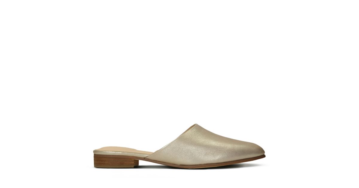 Pure Blush Champagne Metallic - Clogs & Mules for Women - Clarks® Shoes ...