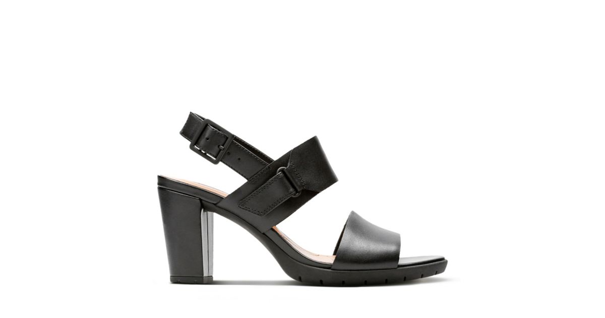 Kurtley Shine Black Leather - Women's Heels - Clarks® Shoes Official ...