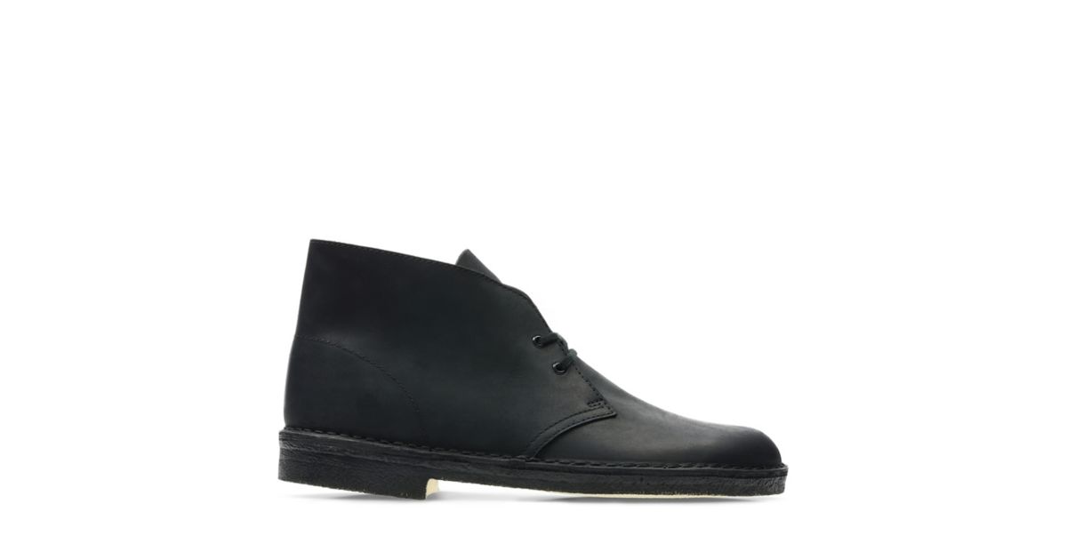Desert Boot Black Smooth Clarks