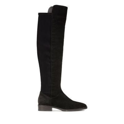 ladies suede knee length boots