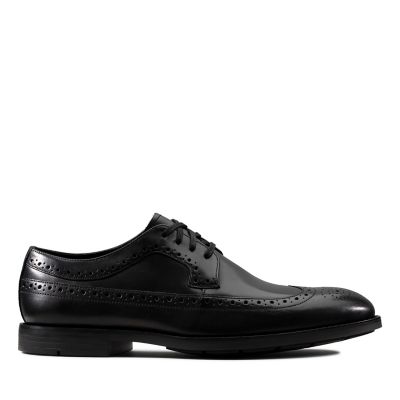 Tilden Wing Black Leather - Mens Shoes 