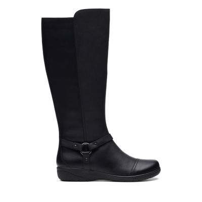 clarks wide calf leather boots