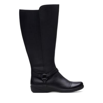 clarks calf length boots