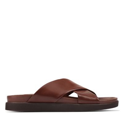 clarks leather flip flops