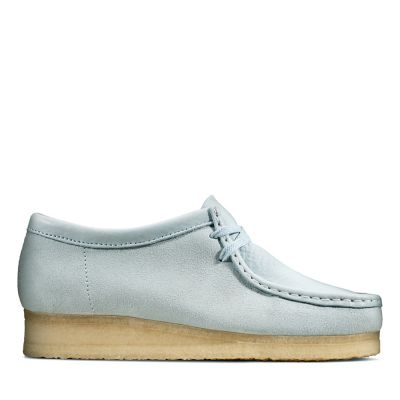 all white clarks wallabees