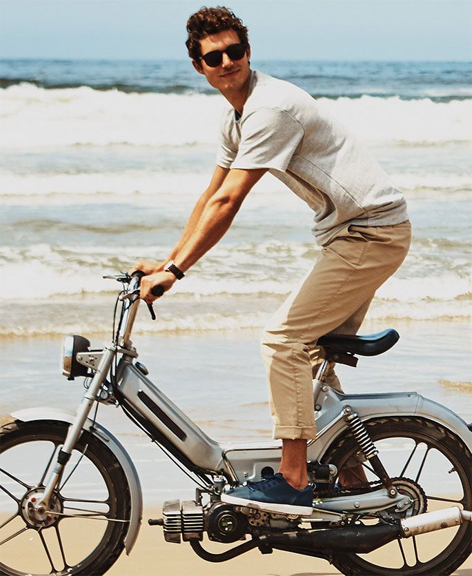 A man on a motorbike