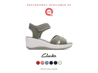 qvc clarks white sandals