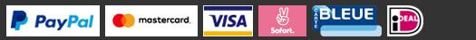 Mehr Info zu Zahlungsarten. PayPal, Mastercard, Visa, Klarna, Carte Bleue, iDeal.