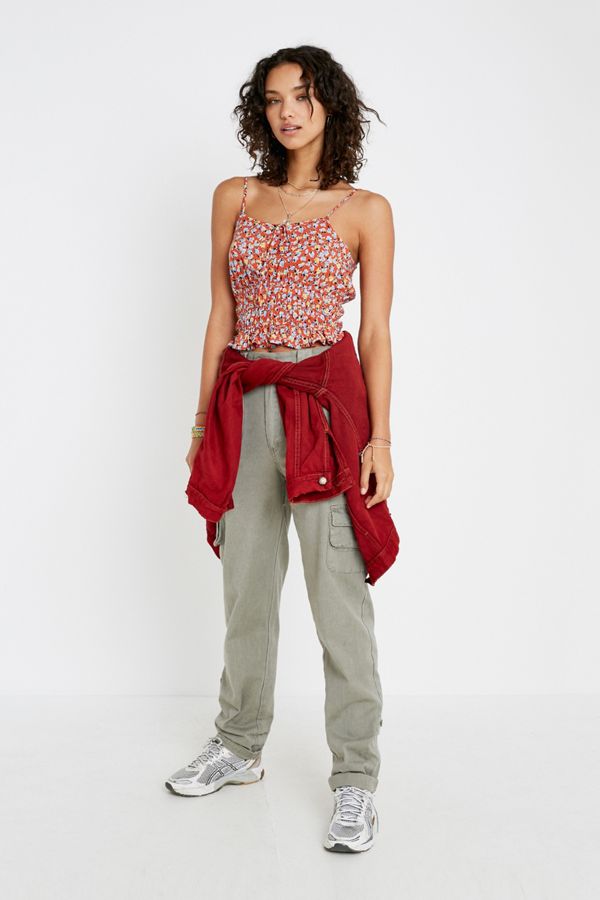 UO Selena Red Floral Cami | Urban Outfitters UK