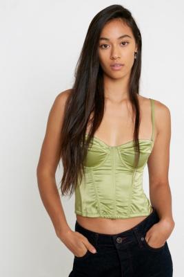 uo ayla bustier cropped top