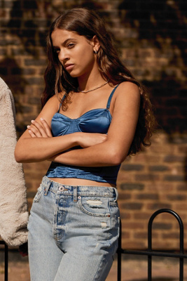 uo ayla bustier cropped top