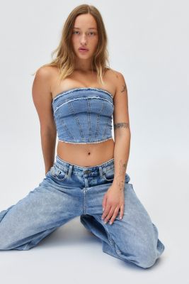 Haut tube en denim UO Kate