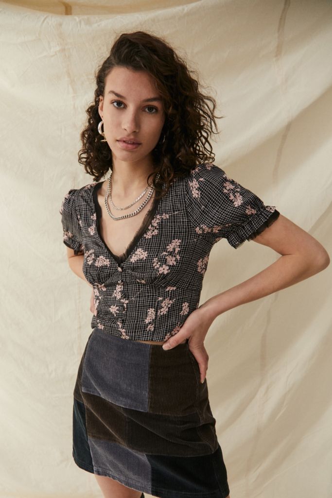 UO Hazel Button-Through Blouse | Urban Outfitters UK