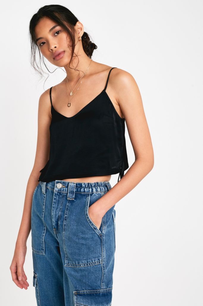 UO Black Tie-Side Cami | Urban Outfitters UK