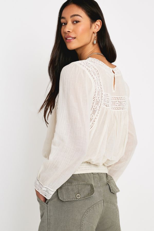 UO Allegra Broderie Blouse | Urban Outfitters UK