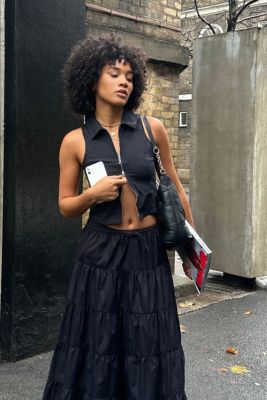 Silence + Noise Iris Zip-Through Tank Top