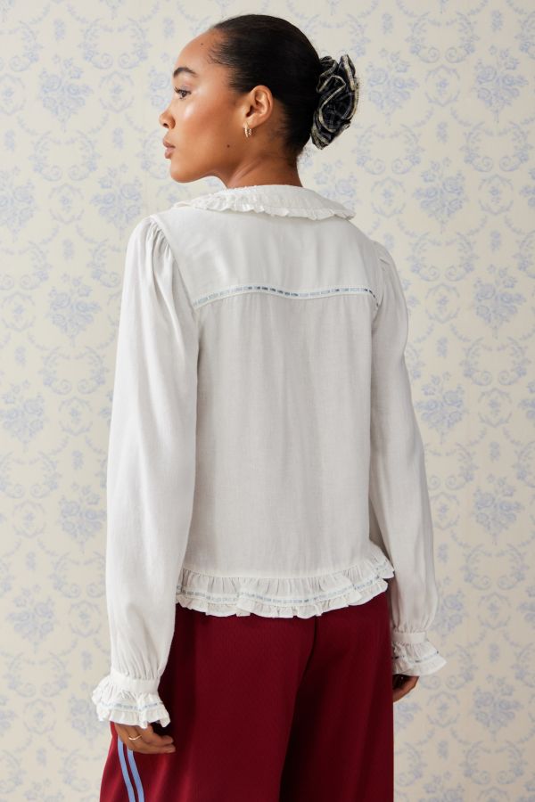 Slide View: 4: Kimchi Blue Dahlia Embroidered Blouse