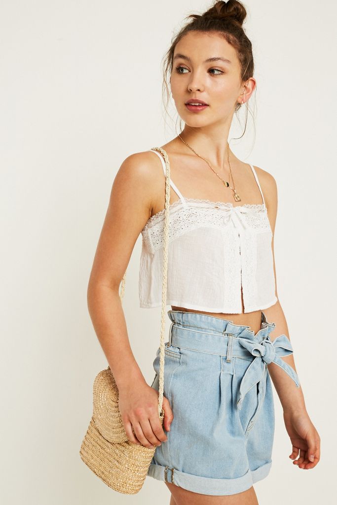 UO Cream Lace Boho Cami Urban Outfitters DE