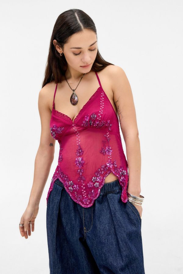 Slide View: 1: Light Before Dark Eli Embellished Cami Top